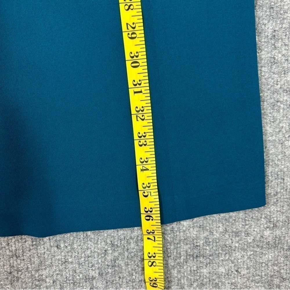 Vince Dress 8 Teal Classic Crepe Shift  Pockets Sleeveless Lined - Picture 6 of 13